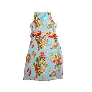 Alice & Trixie Women's Blue Floral Kimono Style Dress (XS)